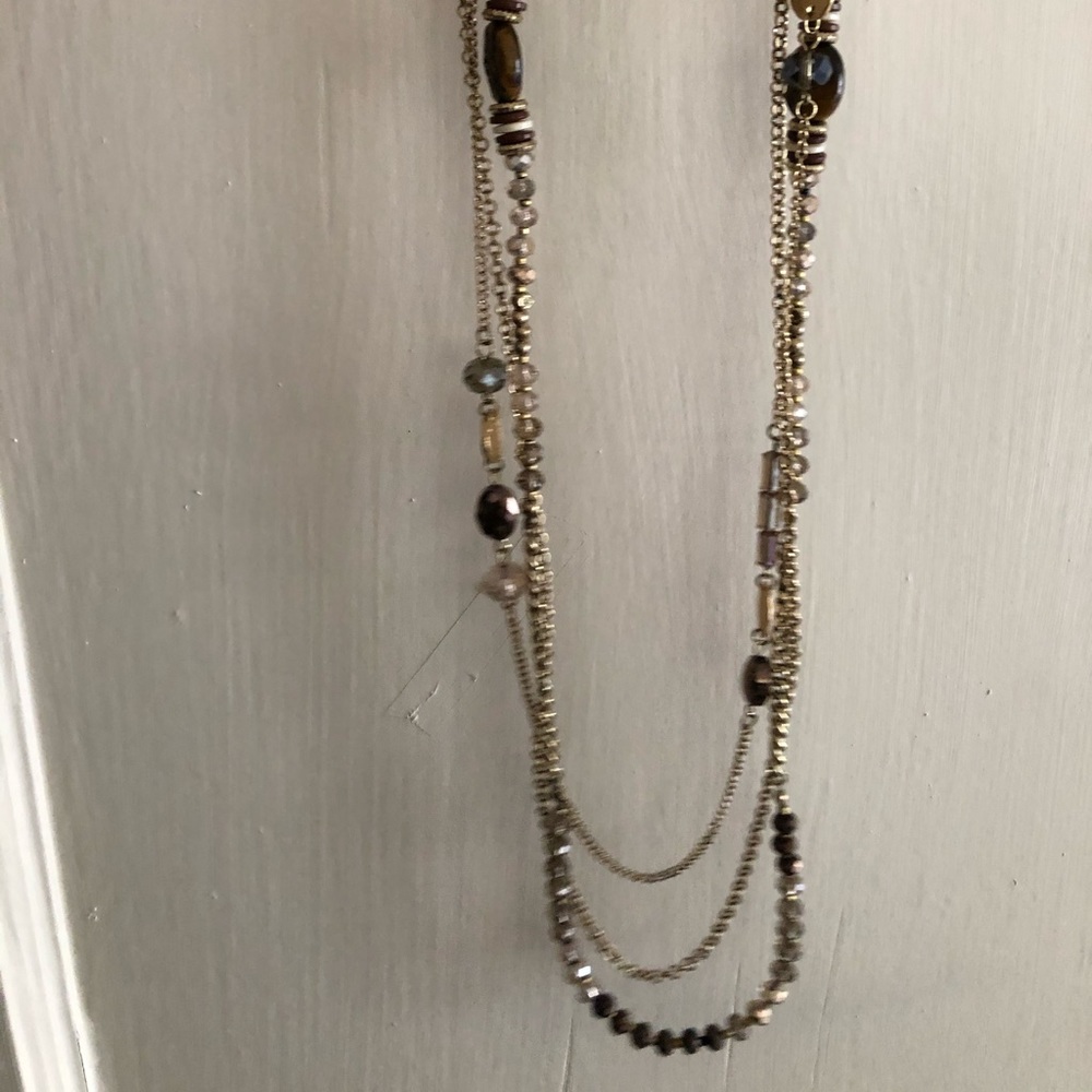 Gold/Bronze Three Strand Necklace